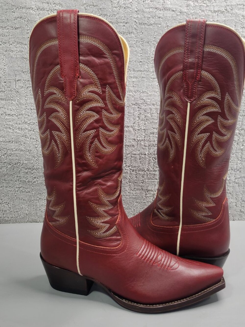 Tecovas The Annie Women's Size US 9B Scarlet Cowhide Cowgirl Boots. - Picture 4 of 13